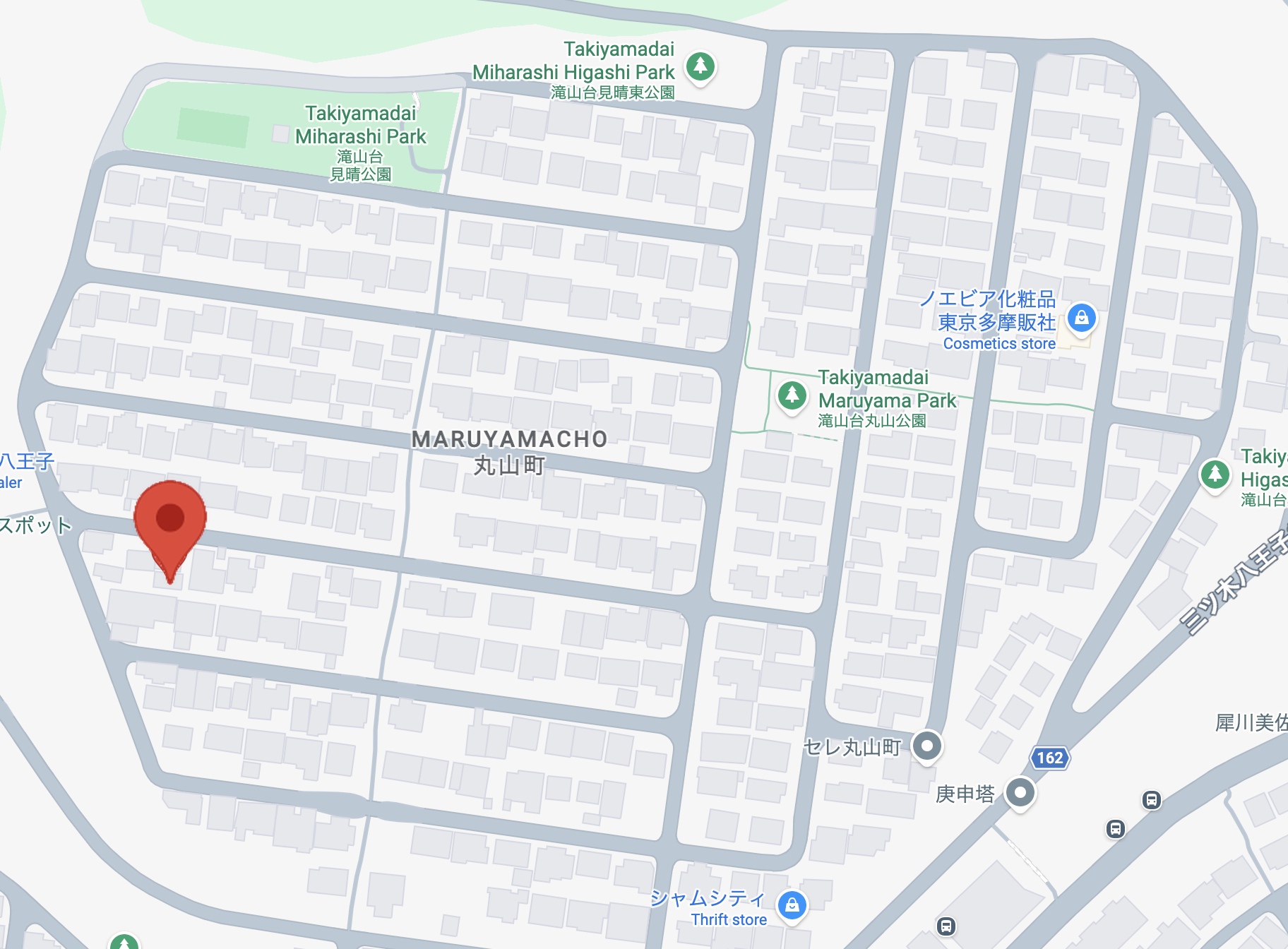 Google Maps showing the exact location we found